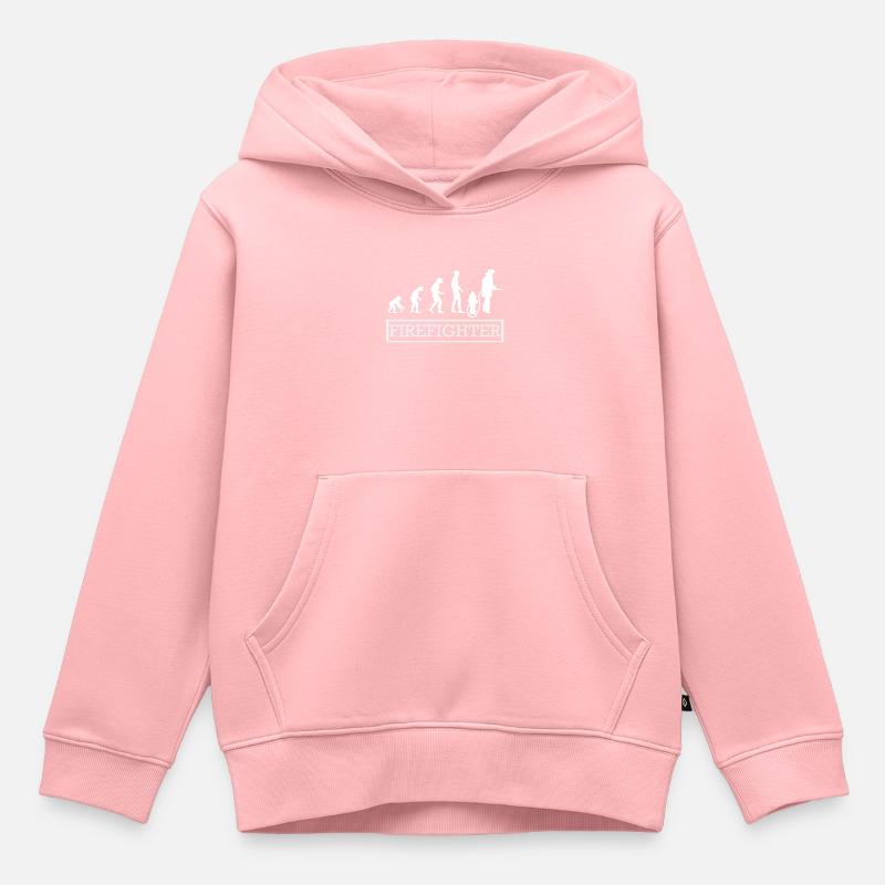 Evolution du service incendie - Sweat Premium à capuche enfant bio - rose