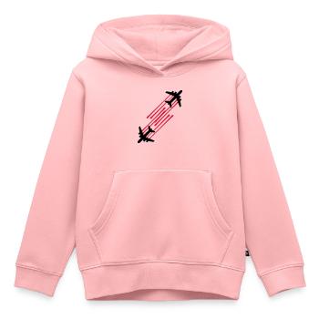 2 blood drops chemtrails graffiti stamp line airpl - Kids Premium Organic Hoodie - rose - Front - AI Model Kid Female (0cm)
