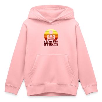 Stuntman - Kids Premium Organic Hoodie - rose - Front - AI Model Kid Female (0cm)