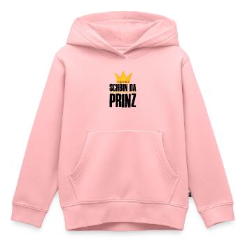 Schbin da Prinz - Kinder Premium Organic Hoodie - Rosa - Vorne - AI Model Kid Female (0cm)