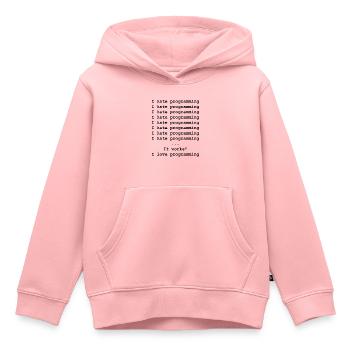 Entwickler Informatiker - Kinder Premium Organic Hoodie - Rosa - Vorne - AI Model Kid Female (0cm)