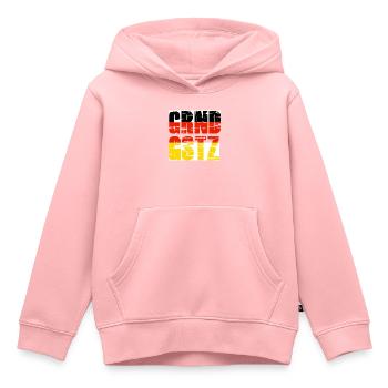 Grundgesetz Deutschland - Kinder Premium Organic Hoodie - Rosa - Vorne - AI Model Kid Female (0cm)