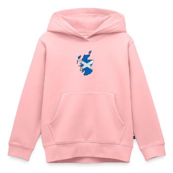 Ecosse Carte pavillon écossais Écossais - Sweat Premium à capuche enfant bio - rose - Devant - AI Model Kid Female (0cm)