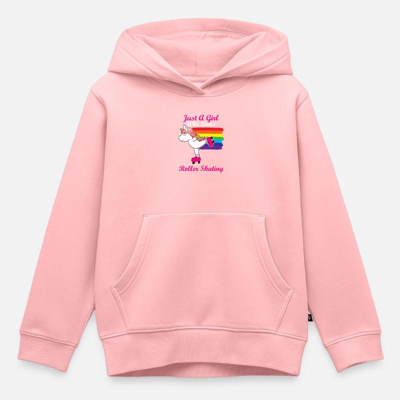Roller - Sweat Premium à capuche enfant bio - rose