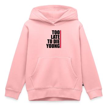 Les jeunes textes - Sweat Premium à capuche enfant bio - rose - Devant - AI Model Kid Female (0cm)