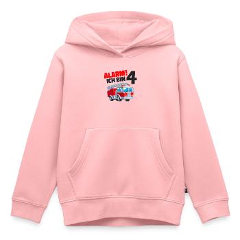 4. Geburtstag Feuerwehr - Kinder Premium Organic Hoodie - Rosa - Vorne - AI Model Kid Female (0cm)