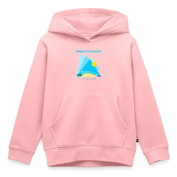 Düne du Pilat, Frankreich - Kinder Premium Organic Hoodie - Rosa - Vorne - AI Model Kid Female (0cm)