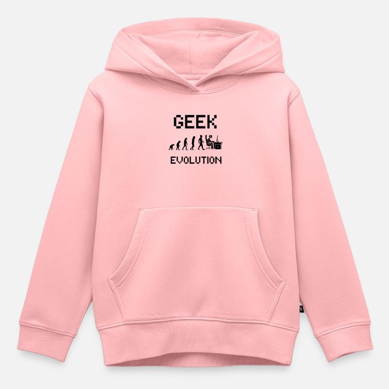Geek evolution - Gamer evolution - Kinder Premium Organic Hoodie - Rosa