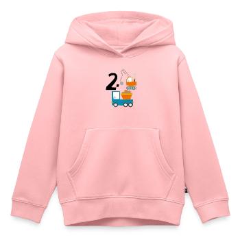 Children's Birthday Birthday 2 Years Construction Machines - Kids Premium Organic Hoodie - rose - Front - AI Model Kid Female (0cm)