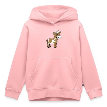 Ziege meckern lächeln - Kinder Premium Organic Hoodie - Rosa - Vorne - AI Model Kid Female (0cm)