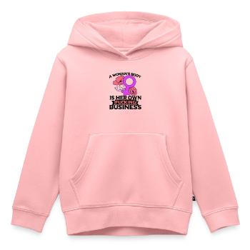 Féministe Féminisme émancipation cadeau - Sweat Premium à capuche enfant bio - rose - Devant - AI Model Kid Female (0cm)