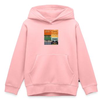 Berlin - Kinder Premium Organic Hoodie - Rosa - Vorne - AI Model Kid Female (0cm)