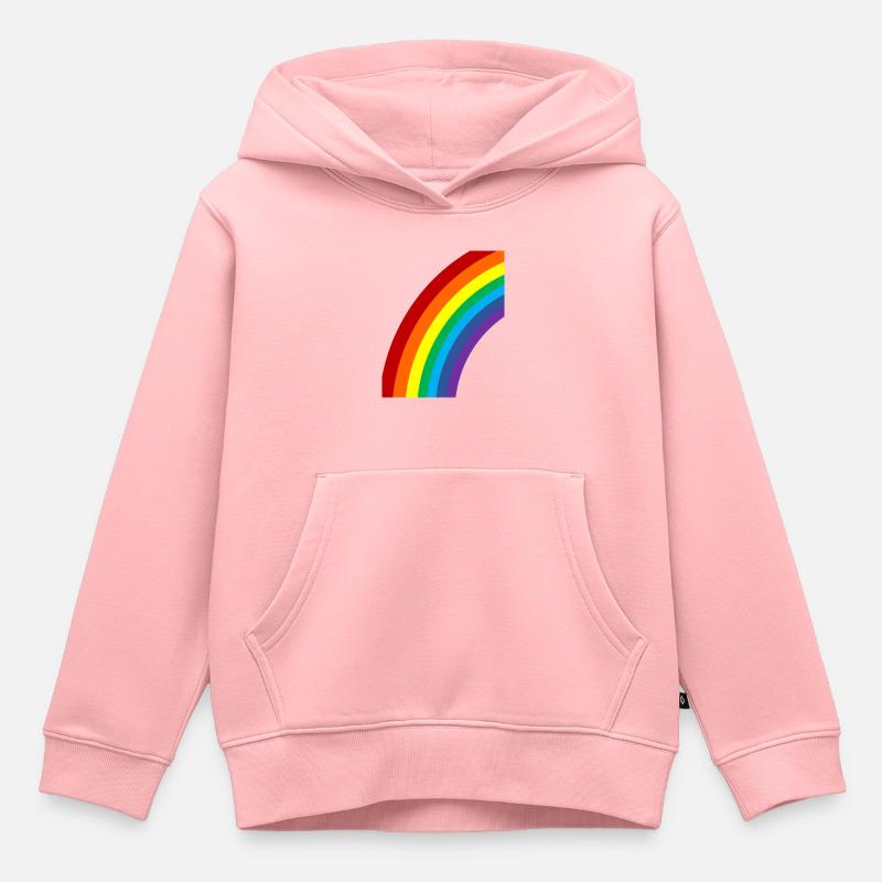 arc-en-ciel Lgbt - Sweat Premium à capuche enfant bio - rose