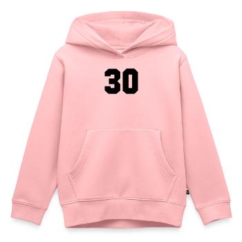 30 - Number 30 - Kids Premium Organic Hoodie - rose - Front - AI Model Kid Female (0cm)
