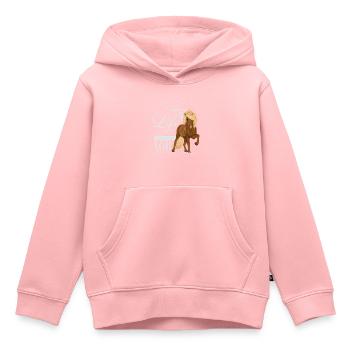 Renard Islandais: It’s my life - Sweat Premium à capuche enfant bio - rose - Devant - AI Model Kid Female (0cm)