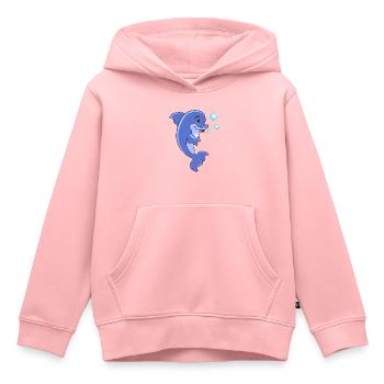 Delphin - Kinder Premium Organic Hoodie - Rosa - Vorne - AI Model Kid Female (0cm)