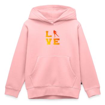 Ski de fond classique de fond masculin Ski de fond féminin - Sweat Premium à capuche enfant bio - rose - Devant - AI Model Kid Female (0cm)