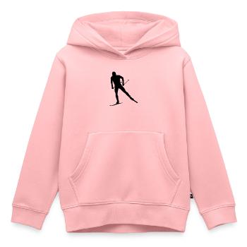 Ski de fond masculin Patinage de fond Classique de ski de fond - Sweat Premium à capuche enfant bio - rose - Devant - AI Model Kid Female (0cm)