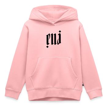 Elli-Ambigramme - Sweat Premium à capuche enfant bio - rose - Devant - AI Model Kid Female (0cm)