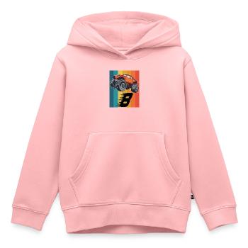 Geburtstag 8 Jahre Junge Monstertruck - Kinder Premium Organic Hoodie - Rosa - Vorne - AI Model Kid Female (0cm)