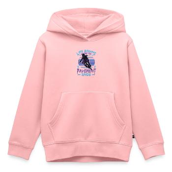 Vélo de montagne - Sweat Premium à capuche enfant bio - rose - Devant - AI Model Kid Female (0cm)