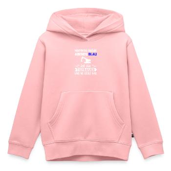 Morgens Müde Abends Blau Tiefbauer - Kinder Premium Organic Hoodie - Rosa - Vorne - AI Model Kid Female (0cm)