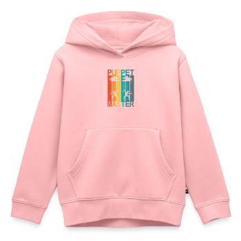 Ventriloques et marionnettes - Sweat Premium à capuche enfant bio - rose - Devant - AI Model Kid Female (0cm)