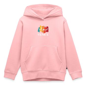 Venise Rétro Canal Grande Italie Romance - Sweat Premium à capuche enfant bio - rose - Devant - AI Model Kid Female (0cm)