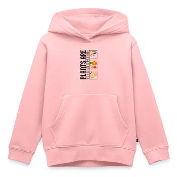 Chemise de légumes, les plantes sont le meilleur médicament, - Sweat Premium à capuche enfant bio - rose - Devant - AI Model Kid Female (0cm)