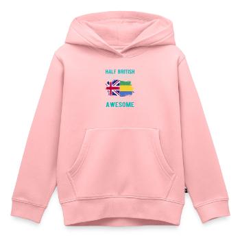 Half British Half Gabonese - Kids Premium Organic Hoodie - rose - Front - AI Model Kid Female (0cm)