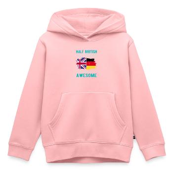 Moitié britannique moitié allemand - Sweat Premium à capuche enfant bio - rose - Devant - AI Model Kid Female (0cm)