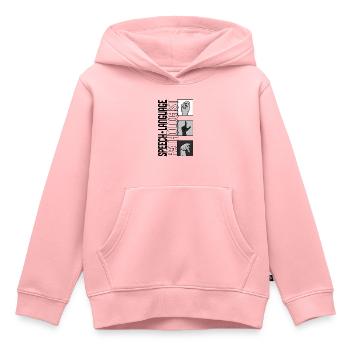 Sprache Sprache Pathologe Hemd, Rede - Kinder Premium Organic Hoodie - Rosa - Vorne - AI Model Kid Female (0cm)