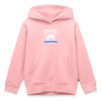 Morgens Müde Abends Blau Sanitäter - Kinder Premium Organic Hoodie - Rosa - Vorne - AI Model Kid Female (0cm)