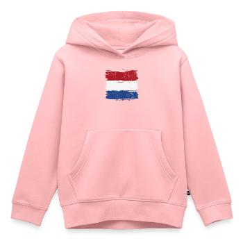 Pinselstrich Holländische Flagge - Kinder Premium Organic Hoodie - Rosa - Vorne - AI Model Kid Female (0cm)