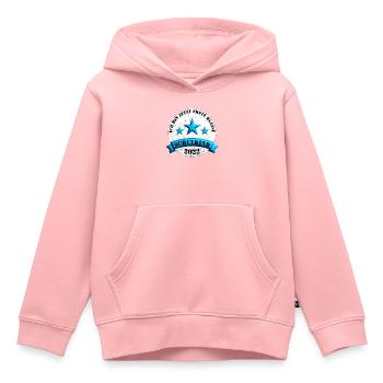 Ich bin jetzt erste Klasse Schulkind Einschulung - Kinder Premium Organic Hoodie - Rosa - Vorne - AI Model Kid Female (0cm)