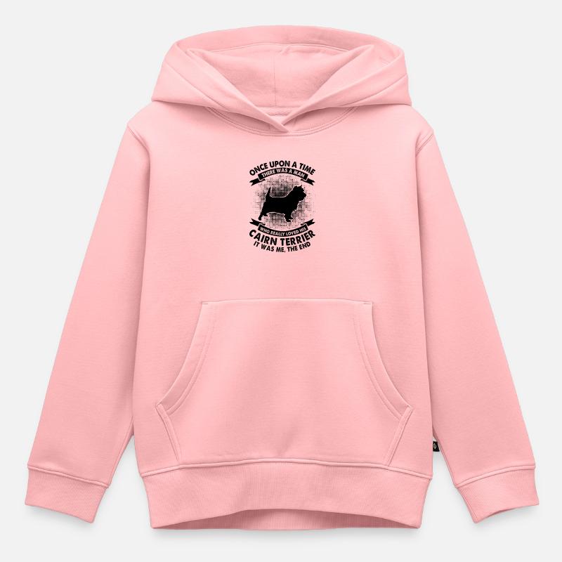 Une fois - Cairn Terrier - Sweat Premium à capuche enfant bio - rose