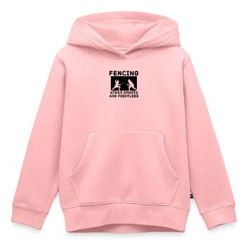 Fechten Andere Sportarten sind sinnlos Fechten Säbel - Kinder Premium Organic Hoodie - Rosa - Vorne - AI Model Kid Female (0cm)