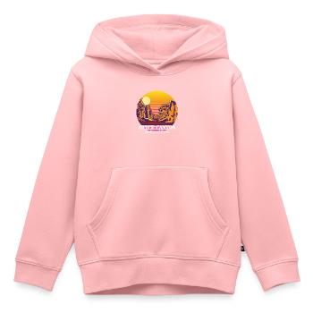 Bryce Canyon Souvenir Parc National Rocks Utah Cam - Sweat Premium à capuche enfant bio - rose - Devant - AI Model Kid Female (0cm)