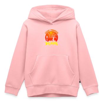 Cauchemar Citrouille Halloween Party Sorcière - Sweat Premium à capuche enfant bio - rose - Devant - AI Model Kid Female (0cm)