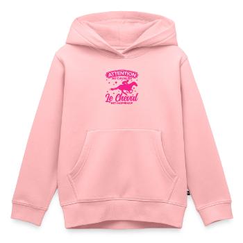 Rider Rider Horse Gift - Kids Premium Organic Hoodie - rose - Front - AI Model Kid Female (0cm)