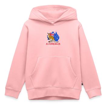 L’Australie appelle les kangourous mignons de l’outback - Sweat Premium à capuche enfant bio - rose - Devant - AI Model Kid Female (0cm)