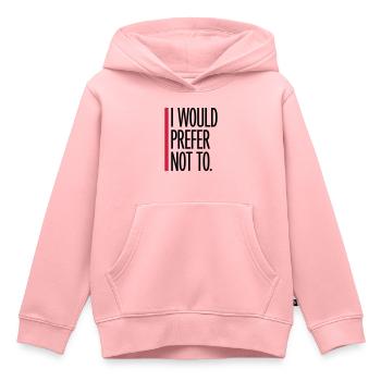 Je préfère ne pas - Sweat Premium à capuche enfant bio - rose - Devant - AI Model Kid Female (0cm)