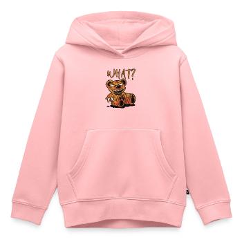 Ours en peluche meurtrier Quoi? Drôle d’ours en peluche Horreur-A - Sweat Premium à capuche enfant bio - rose - Devant - AI Model Kid Female (0cm)