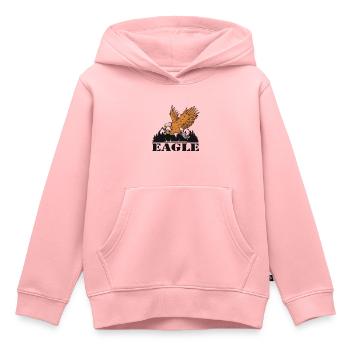 Adler Vögel Falknerei Raubvögel Falke - Kinder Premium Organic Hoodie - Rosa - Vorne - AI Model Kid Female (0cm)