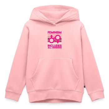 Feminismus Rechte der Frauen Feministisch Geschenk - Kinder Premium Organic Hoodie - Rosa - Vorne - AI Model Kid Female (0cm)
