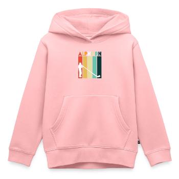 Rétro Alphorn Instrument de Musique Musicien Suisse Sc - Sweat Premium à capuche enfant bio - rose - Devant - AI Model Kid Female (0cm)