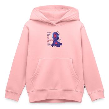 Vaudou à vous ! Sorcellerie effrayante d’Halloween - Sweat Premium à capuche enfant bio - rose - Devant - AI Model Kid Female (0cm)