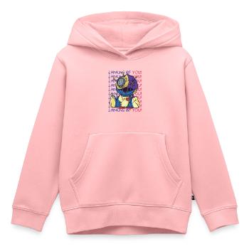 Poupée vaudou effrayante en pensant à vous Hallowee - Sweat Premium à capuche enfant bio - rose - Devant - AI Model Kid Female (0cm)
