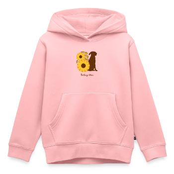 Sonnenblumenmutter - Bretagne - Kinder Premium Organic Hoodie - Rosa - Vorne - AI Model Kid Female (0cm)