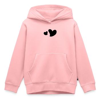 Herz Herze - Kinder Premium Organic Hoodie - Rosa - Vorne - AI Model Kid Female (0cm)